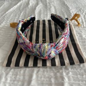 Lele Sadoughi silver metallic confetti headband